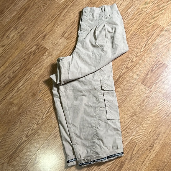Free People Movement Mesmerize Me Pants light tan size large.  A548 - Picture 9 of 9